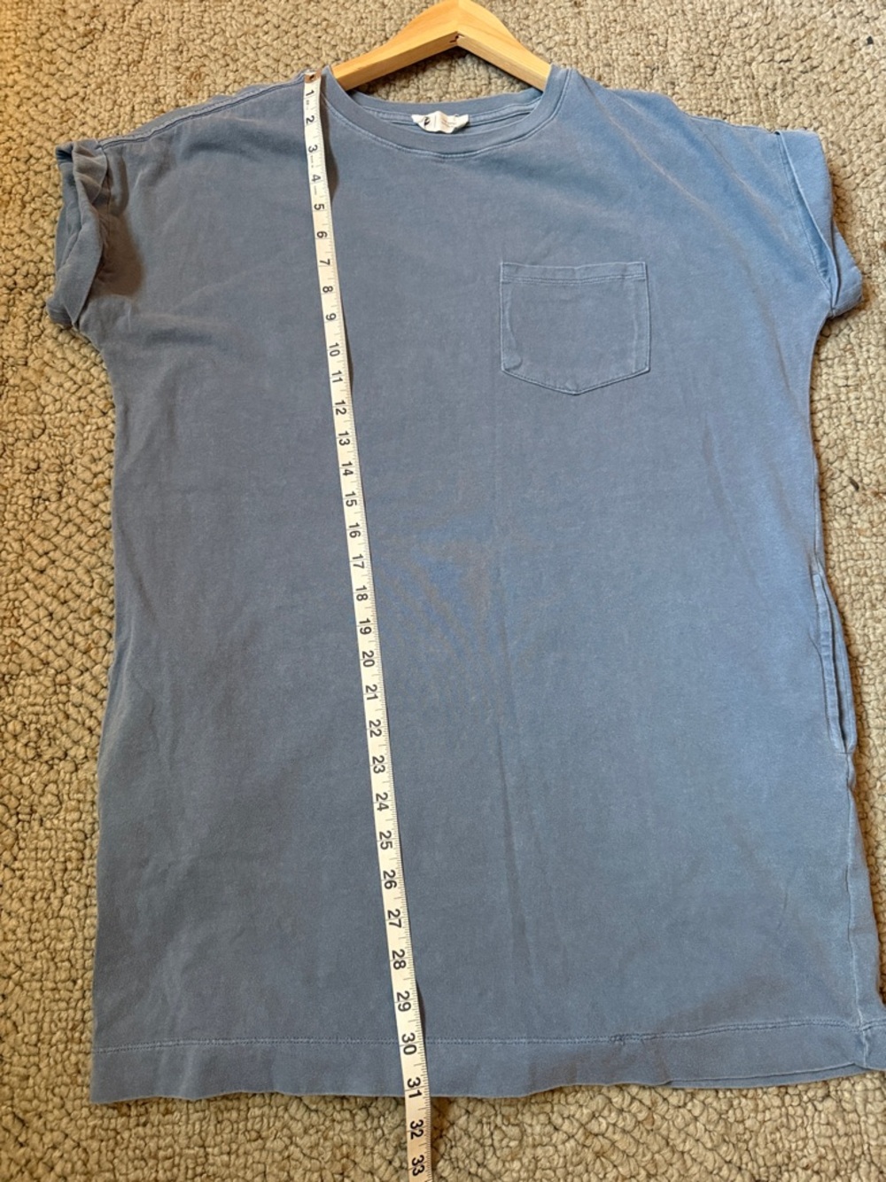 The Sweet Collective Washed Blue Pocket Tee Mini Dress - Picture 9 of 9